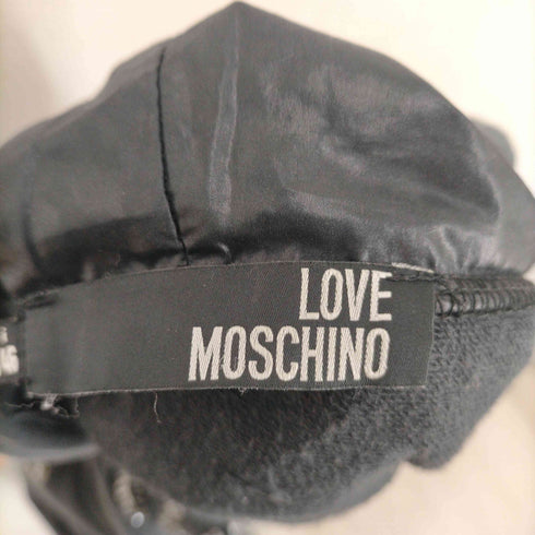 ラブモスキーノ LOVE MOSCHINO スパンコール装飾ロゴジップアップパーカー レディース EUR:46