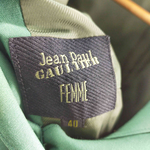 ジャンポールゴルチエフェム Jean Paul GAULTIER FEMME 90S セットアップ テーラードジャケット タイトスリットスカート アーカイブ archive レディース 40/40