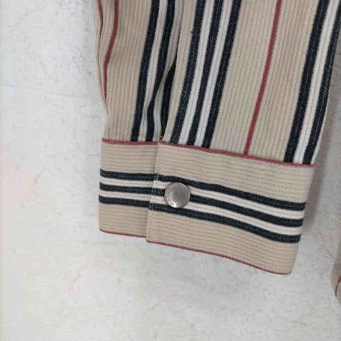 バーバリーロンドン BURBERRY LONDON ストライプジップシャツ レディース JPN:M