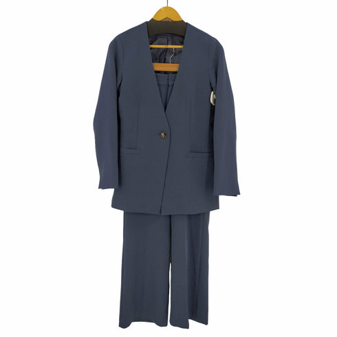 ユアーズ urs セットアップ ノーカラーシングルジャケット センタープレスフレアパンツ レディース S/S