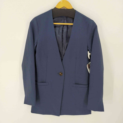 ユアーズ urs セットアップ ノーカラーシングルジャケット センタープレスフレアパンツ レディース S/S