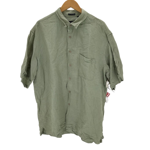 ヴァンヒューゼン VAN HEUSEN リネンレーヨン ボックスシャツ メンズ import:XL