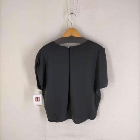 ユナイテッドアローズグリーンレーベルリラクシング UNITED ARROWS green label relaxing ダブルクロス トラップWST プルオーバー ブラウス -マシンウォッシャブル・防シワ- レディース