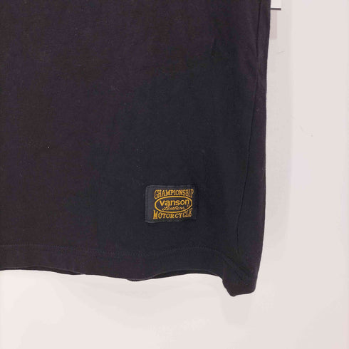 バンソン VANSON 両面プリント クルーネック Tシャツ メンズ L