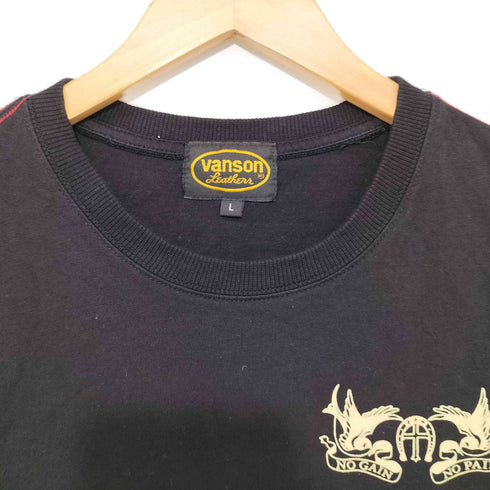 バンソン VANSON 両面プリント クルーネック Tシャツ メンズ L