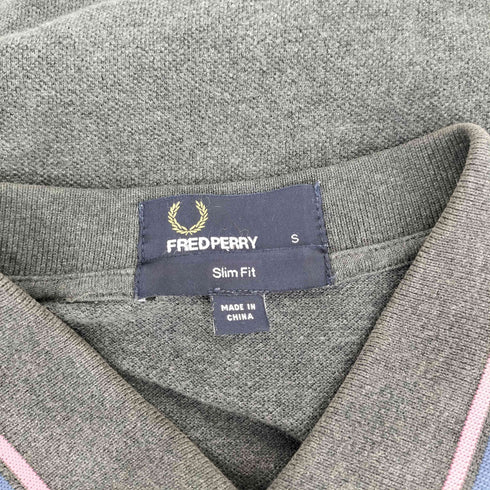 フレッドペリー FRED PERRY SLIM FIT ロゴ刺繍 S/S ポロシャツ メンズ import:S
