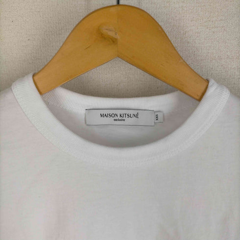 メゾンキツネ MAISON KITSUNE メゾンキツネ UNISEX cafe kitsune デザインプリント刺繍Tシャツ レディース XXS