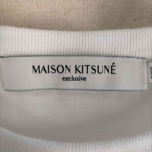 メゾンキツネ MAISON KITSUNE メゾンキツネ UNISEX cafe kitsune デザインプリント刺繍Tシャツ レディース XXS