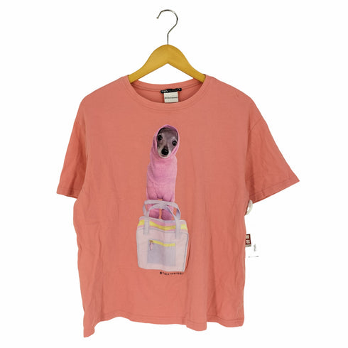 ザラ ZARA ×TIKATHEIGGY チワワプリント クルーネックTシャツ レディース import:L