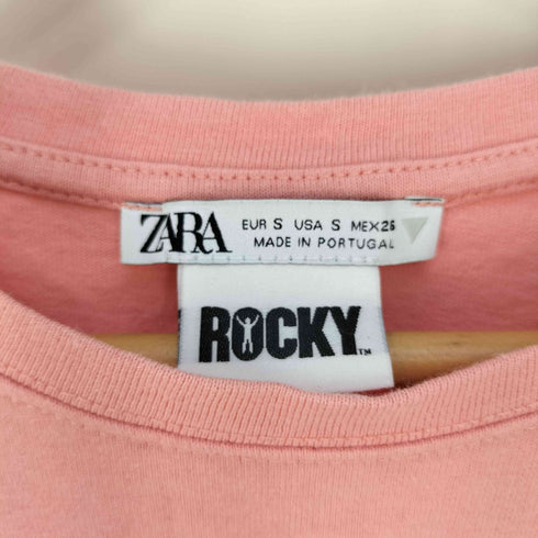 ザラ ZARA ×ROCKY フォトプリント クルーネックTシャツ レディース import:S