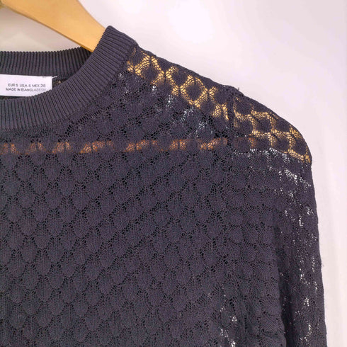 ザラ ZARA 透かし編み クルーネックニット レディース import:S