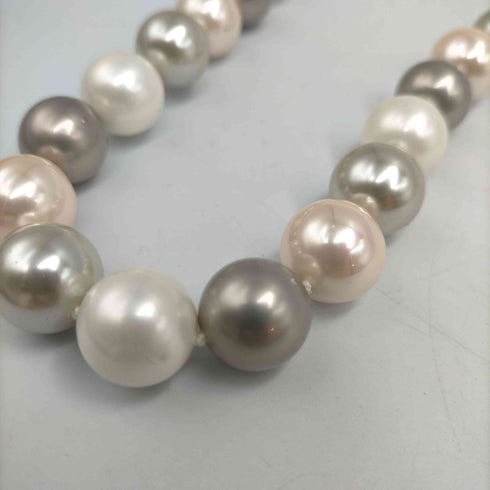 Silver925 ハトメ LUC 刻印 パール ネックレス レディース