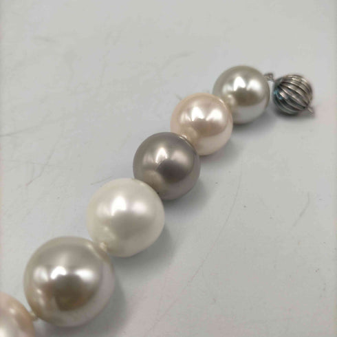 Silver925 ハトメ LUC 刻印 パール ネックレス レディース