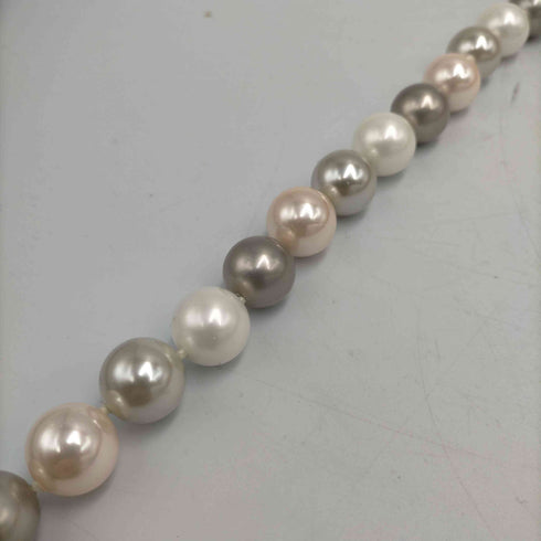 Silver925 ハトメ LUC 刻印 パール ネックレス レディース