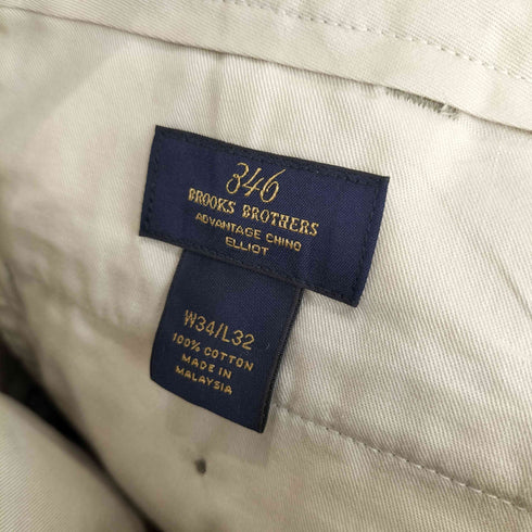 ブルックスブラザーズ 346 BROOKS BROTHERS ADVANTAGE CHINO ELLIOT 2タック チノパンツ メンズ 34X32