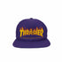スラッシャー THRASHER 80-90S USA製 Flame Logo 6 Panel Cap 紫 フレイムロゴ 6パネルキャップ オールドスケート メンズ
