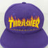 スラッシャー THRASHER 80-90S USA製 Flame Logo 6 Panel Cap 紫 フレイムロゴ 6パネルキャップ オールドスケート メンズ