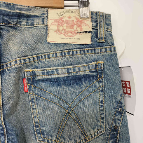 トルネードマート TORNADO MART 00S y2k rare japanese スタッズデザイン デニムフレアパンツ メンズ M