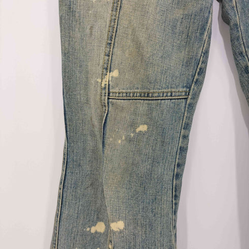 トルネードマート TORNADO MART 00S Rare Japanese ブリーチ加工 バックレースアップ フレアデニムパンツ メンズ L