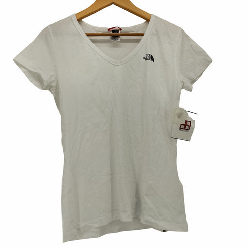 ザノースフェイス THE NORTH FACE ロゴ プリント Vネック S/S Tシャツ レディース import:M