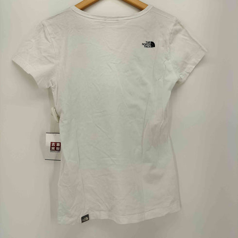 ザノースフェイス THE NORTH FACE ロゴ プリント Vネック S/S Tシャツ レディース import:M
