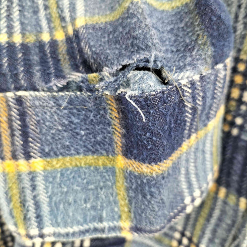 シアーズ Sears 70~80s PERMA-PREST コットンポリ チェックネルシャツ メンズ JPN:XL