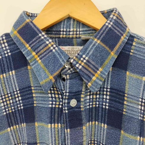 シアーズ Sears 70~80s PERMA-PREST コットンポリ チェックネルシャツ メンズ JPN:XL