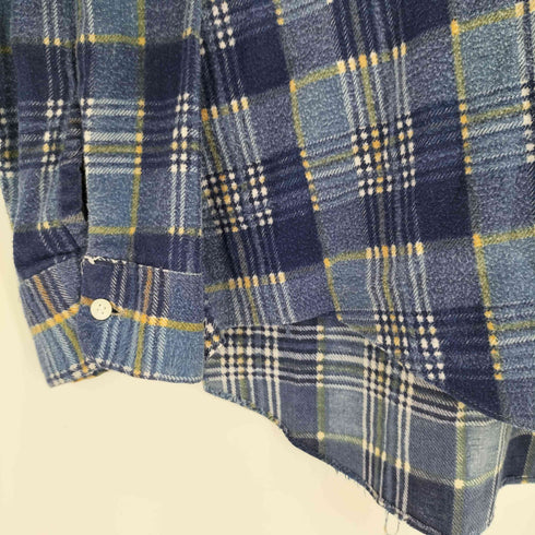 シアーズ Sears 70~80s PERMA-PREST コットンポリ チェックネルシャツ メンズ JPN:XL