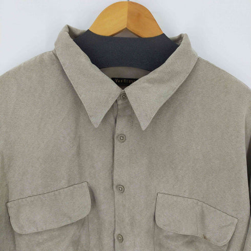 ヴァンヒューゼン VANHEUSEN 2ポケットスウェードシャツ XXXL メンズ 3XL