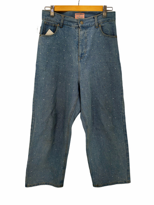 フォーエバー21 FOREVER 21 Theelma Aoyama ビジューデニムパンツ レディース import:L