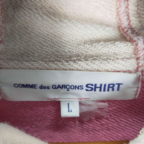 コムデギャルソンシャツ COMME des GARCONS SHIRT cotton jersey plain with CDG SHIRT logo front ロゴプリントカラーブロックスウェットパーカーマルチカラー メンズ JPN:L