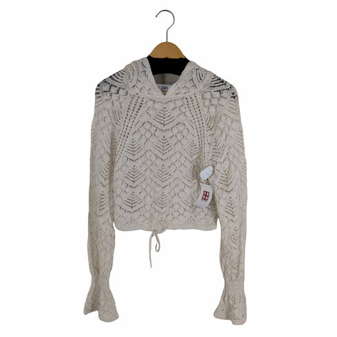 ザラ ZARA ドロスト レースニットトップス レディース import:S