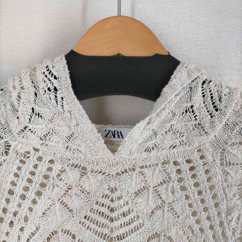 ザラ ZARA ドロスト レースニットトップス レディース import:S