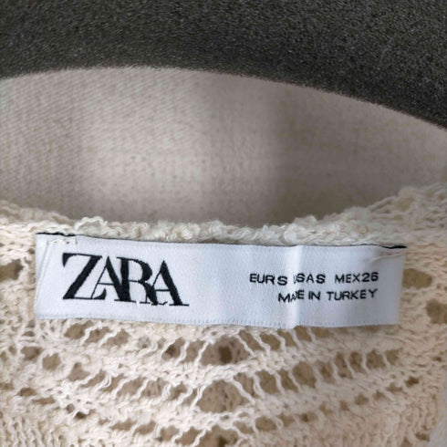 ザラ ZARA ドロスト レースニットトップス レディース import:S