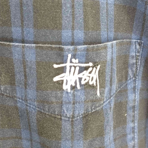 ステューシー Stussy classic ショーンフォント刺繍 チェックシャツ メンズ JPN:L