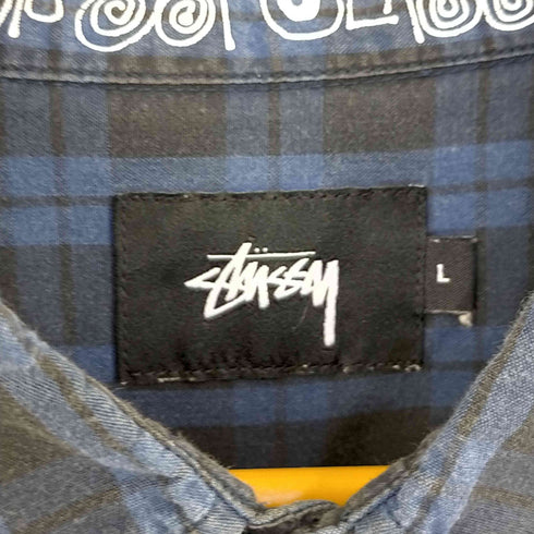ステューシー Stussy classic ショーンフォント刺繍 チェックシャツ メンズ JPN:L