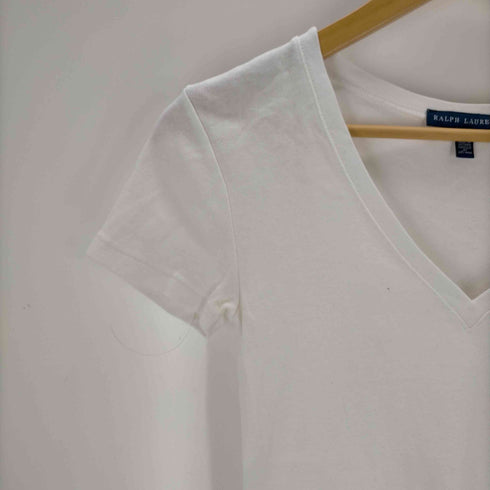 ラルフローレン RALPH LAUREN ポニー刺繍 VネックTシャツ レディース import:S