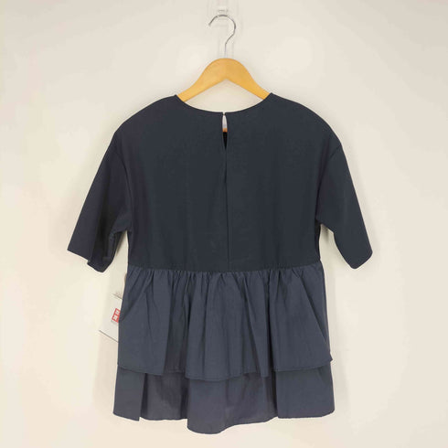 ノーリーズ NOLLEY’S トリコット×タイプライターバックティアードプルオーバーカットソー レディース JPN:36