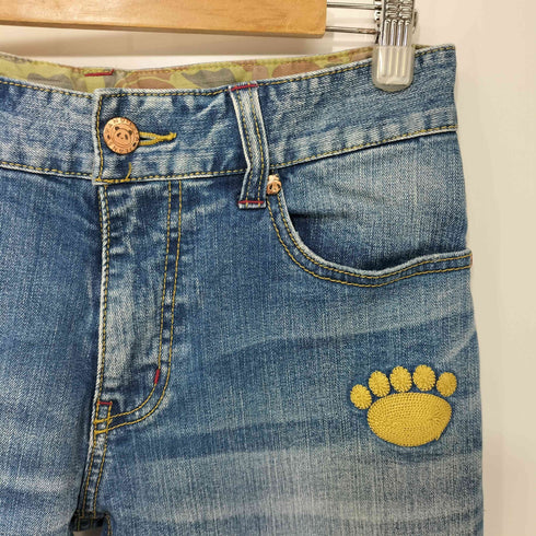 パンディエスタジャパン PANDIESTA JAPAN Y2K 熊猫謹製 刺繍フレアデニムジーンズ レディース 28