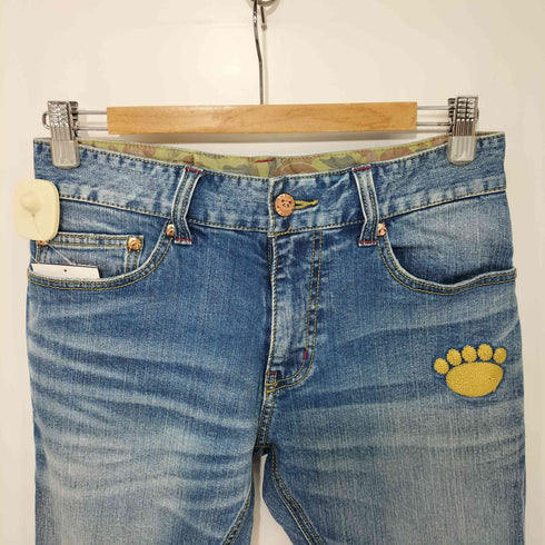 パンディエスタジャパン PANDIESTA JAPAN Y2K 熊猫謹製 刺繍フレアデニムジーンズ レディース 28