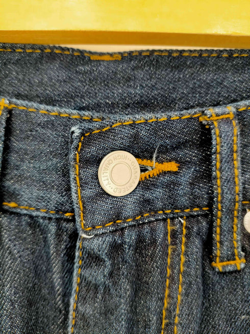 ボンルシール BONLECILL カラーステッチロールアップハイウエストデニムパンツ レディース JPN:S