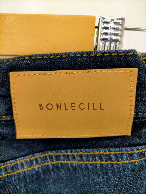 ボンルシール BONLECILL カラーステッチロールアップハイウエストデニムパンツ レディース JPN:S