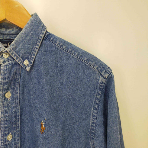 ラルフローレン RALPH LAUREN ポニー刺繍 ロングスリーブ ボタンシャツ メンズ import:M