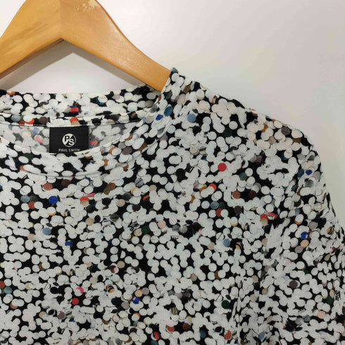 ピーエスポールスミス PS Paul Smith 総柄プリント ドット クルーネックTシャツ レディース import:M