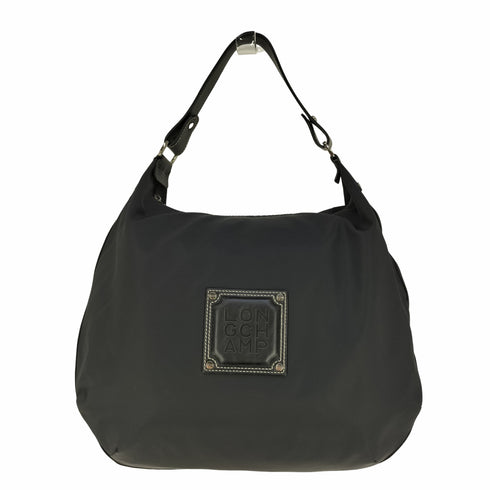 ロンシャン LONGCHAMP レザーロゴプレート サイドロゴテープ ナイロンワンショルダーバッグ トートバッグ レディース