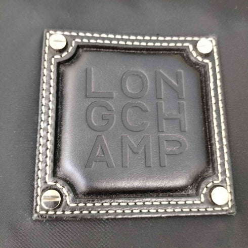 ロンシャン LONGCHAMP レザーロゴプレート サイドロゴテープ ナイロンワンショルダーバッグ トートバッグ レディース