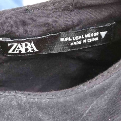 ザラ ZARA EMBROIDERED POPLIN DRESS エンブロイダリー ポプリンワンピース レディース import:L