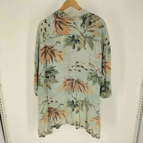 トミーバハマ Tommy Bahama 総柄 ビッグシルエット オープンカラー S/S シルク シャツ メンズ 4XB