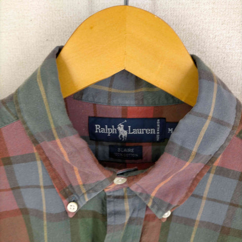 ラルフローレン RALPH LAUREN BLAIRE ポニー刺しゅう マルチカラーチェック ボタンダウンシャツ メンズ JPN:M