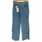 バックポケット フラワー刺繍 ワイドレッグ デニムパンツ メンズ